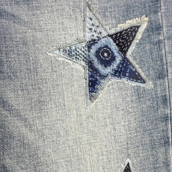 Artemis Vintage Star Patch Double Button Bootcut Jeans - Picture 3 of 5
